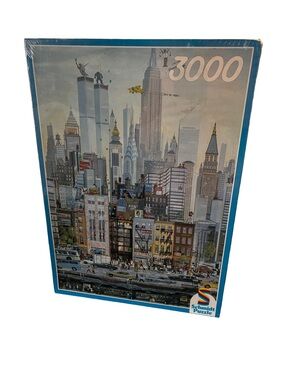 Vintage 1986 Schmidt 3000 Pc New York Puzzle Sealed Zenner Twin Towers
